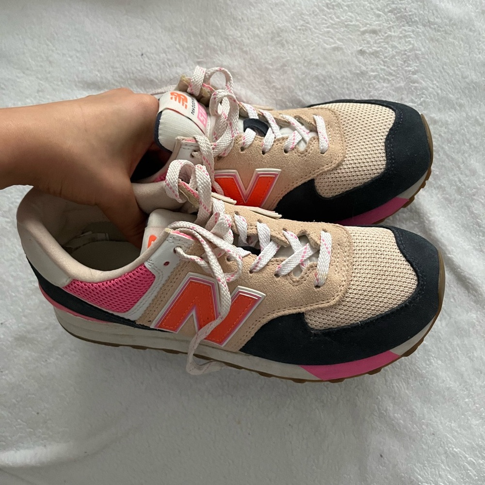 New Balance Women's Pink and Orange Sneakers